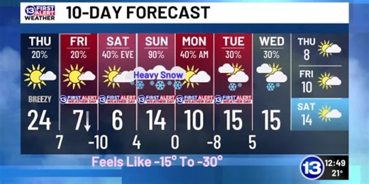 1/22: Derek’s Thursday Noon Forecast