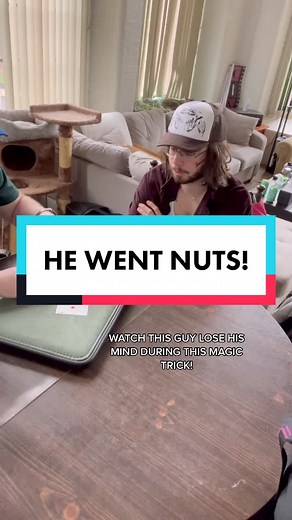 I think he liked it 😅 #magic #magician #magictrick #SkipTheRinse #doakickflip #fyp #foryou #foryoupage #viral #goviral #xyzbca #trending #reaction #f