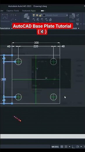 2D Plate Drawing & Detailing in AutoCAD | Mechanical Drafting Tutorial