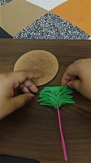 Beautiful Leaf Clay art// #shorts #clay #creativeclayideas #claymade