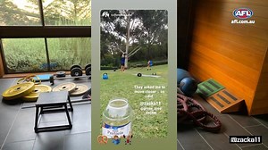 How does your home gym setup compare to these footy stars'? 😬 Find out how players are staying sharp during the shutdown period: afl.to/2Uy9k0m | AFL