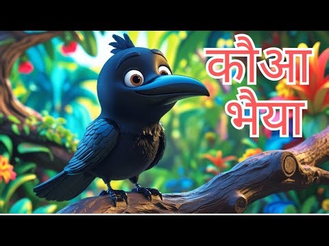 कौआ भैया | Kaaua Bhaiya | Crow Hindi Rhyme for Kids | Hindi Nursery Rhymes & Song | Eva Miracle