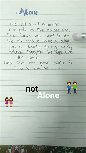 Alone -- song lyrics (english)#utubeshort