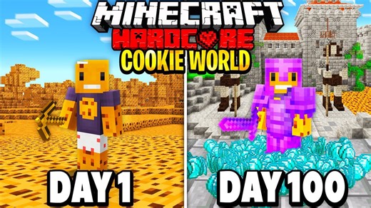 My 100 day hardcore Minecraft world was made entirely of cookies