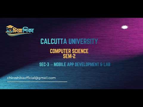 Mobile Application Development Full Syllabus Flutter & Dart | CU | Sem 3 SEC - 3