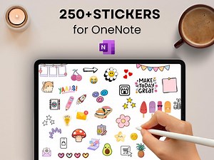 Onenote Stickers, 250  Digital Planner Images (.onepkg File) - Etsy Canada