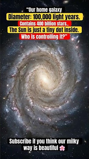 Our Sun Is Just a Dot in the Milky Way 🌌 #MilkyWay #Universe #Shorts