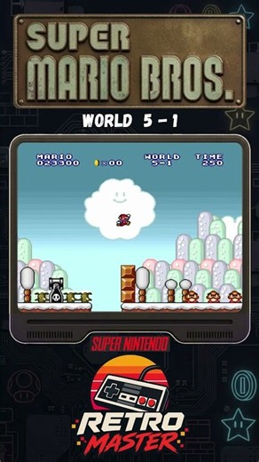 Super Mario Bros. – World 5-1 Gameplay | SNES Super Mario All-Stars #retrogaming #supermariobros