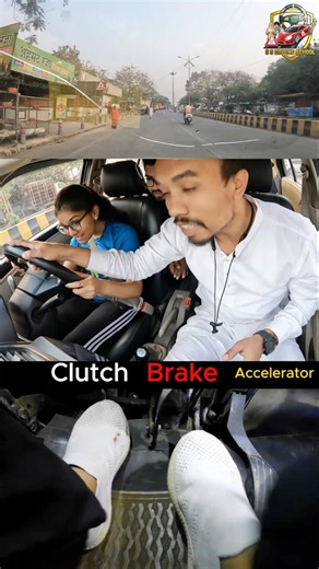 Learner Use Brake First Time 😅 #driving #training #learning #nagpur #seatbelt #shorts