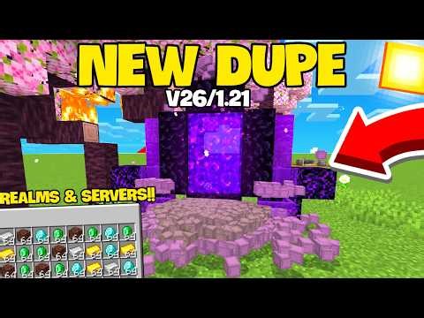 NEW BEST Minecraft Bedrock Dupe Glitch! (Works on Realms)