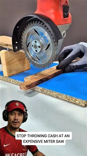 How to turn an angle grinder into a chop saw #woodworking #diy #tools