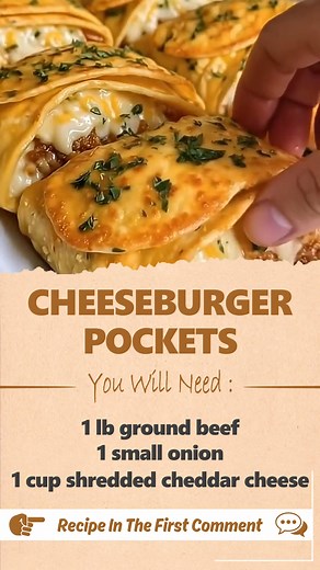 48K views · 126 reactions | "These Cheeseburger Pockets are always a huge hit — crispy, cheesy, and gone in minutes!  Every time I make them, someone asks for the recipe before they’ve even finished the first bite. Trust me… they’re that good!" #CheeseburgerPockets #EasyDinner #KidFriendlyFood | Very Good Recipes | Facebook