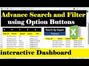 Excel Filter with Option Buttons + Dropdown | Real-Time Search Without VBA! 🔥