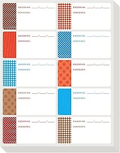 Mr-Label – 300Pcs 1.18"x2.36" Removable Freezer Labels-Waterproof and Tear-Resistant Meal Prep Food Storage Stickers for Expiration Tracking– Color Coding Pantry Labels (Pattern)