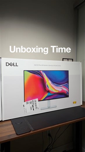 Unboxing a 32” 4K Monitor for My Desk Setup #unboxing