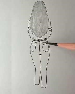 Comment dessiner une fille en dos