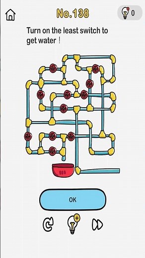 Brain Out Level 138 Turn on the least switch to get water!