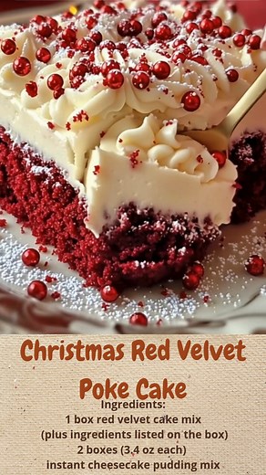 1.3M views · 1.3K reactions | Christmas Red Velvet Poke Cake | Cakecrafted Recipes | Facebook