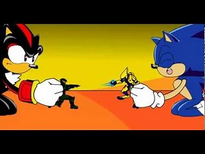 Sonic and shadow playing, it's funny!