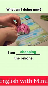 What am I doing now? Watch, think, and describe the action using the right verbs in clear English sentences. #englishwithmimi #English #fblifestyle #quiz | English with Mimi