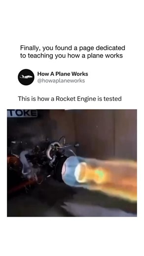 How A Plane Works on Instagram: "Rocket engine testing is one of the most vital stages in developing dependable space propulsion systems. These powerful tests simulate the extreme conditions of launch and spaceflight, helping engineers assess thrust output, efficiency, and stability under pressure. In specialized facilities, rocket engines are ignited in controlled settings to measure chamber pressure, fuel flow, and heat tolerance while engineers analyze data to ensure performance and safety. E