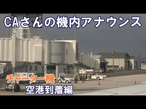 丁寧なCAさんの機内アナウンス FDAチャーター機編