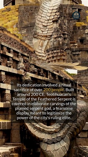 Teotihuacans Serpent Temple was dedicated with the sacrifice of over 200 people to legitimize power. #ancienthistory #archaeology #historyfacts | Untold Leaks