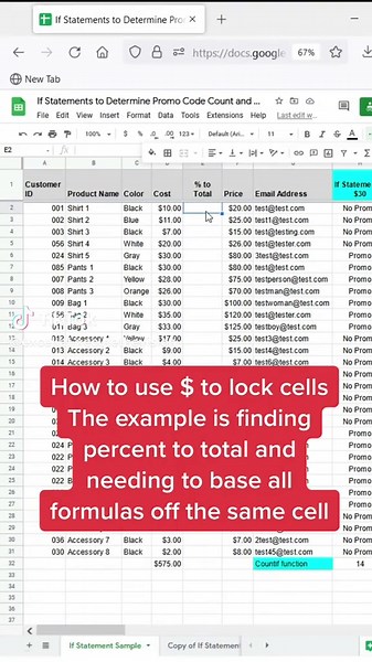 Understanding Percent of Total in Excel and Google Sheets
