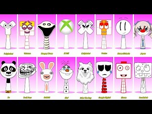 Incredibox Sprunki OC Phase 1 to Phase 4 Y Alphabet, Thirteen, Hungry Worm, X BOX, Twelve, Japan