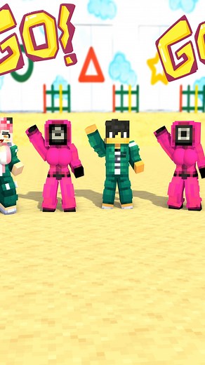 Bling Bang Bang Bong Born Fight: Apmau vs Squidgame Doll #minecraft #squidgame #aphmau | Bigblockcraft