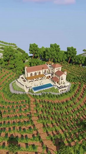 Exquisite Mediterranean Villa Architecture in Minecraft
