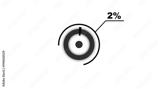5% circle diagrams Infographics animation design, 5 Percentage pie charts. Business data visualization dashboard for statistics and reports in 4K video animation. mobile social media and tv..