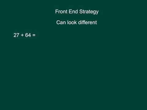 Front End Strategy: Mental Math Strategy