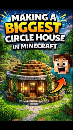 Making A Biggest Circle House in Minecraft 😱🔥 #minecraft #shorts