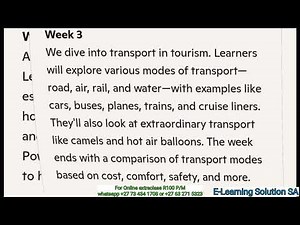 Grade 10 Tourism Term 1 | Scope for Test 2026
