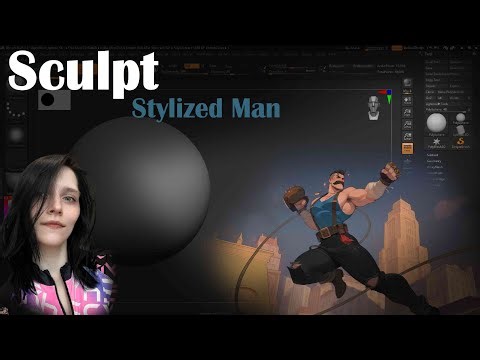 Лепим буковки через ZModeler | Stylized man - Lash #12 (Zbrush)