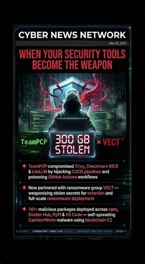 Your Security Scanner Just Became a Ransomware Weapon #cyberattack #trivy #ransomware #news