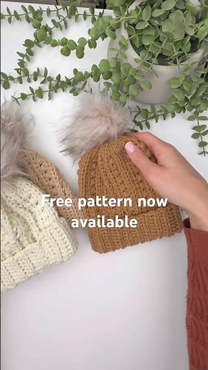 Crochet a puff stitch hat with this easy pattern