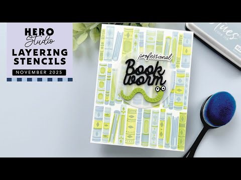Hero Studio November 2025 Layering Stencils of the Month: On the Shelf