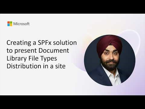 Creating a SPFx solution to present Document Library File Types Distribution in a site