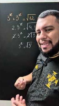 3^x+3^x=√12 #matemática #math #educação #maths #racional