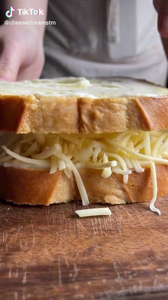 a grilled cheese hits different in an air fryer #cheesedreams #cheese #ukfood #learnontiktok