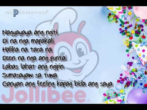 JOLLIBEE BIDA ANG SAYA SONG MINUS ONE KARAOKE TAGALOG SONG LYRICS 2020