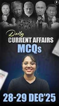 Daily Current Affairs MCQ | Current Affairs Today I 28-29 December 2025 #parchamclasses