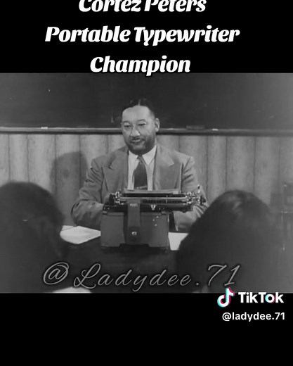 Cortez W. Peters, Sr. was the first African American to win and hold the title of the World’s Accuracy Typist upon winning the World’s Amateur Typing Contest in 1925.Born in 1906 in Baltimore, Maryland, Peters taught himself to type at the age of 11 after his father, a watchmaker, received a used typewriter as payment for his services. His self-taught style accounted for his unique typing methodology for developing accuracy and speed. #retro #cortezpeters #history #blackhistory #cortezwpeters #t