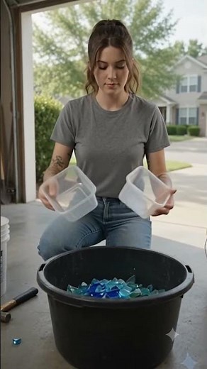 Satisfying Broken Glass Mosaic Transformation 🔨 #satisfying #diy #crafts