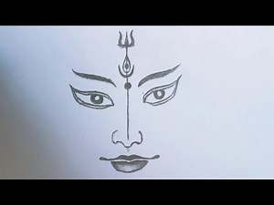 MAA DURGA DRAWING / Ambe Maa Drawing / Easy Drawing Ambe Maa
