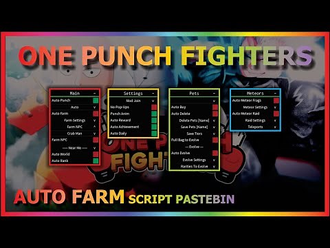 ONE PUNCH FIGHTERS SIMULATOR Script Pastebin 2022 AUTO FARM | AUTO PUNCH | AUTO FARM METEOR & MORE🥊
