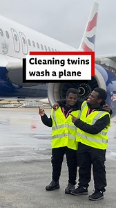 Cleaning a plane ✅ James and John have a passion for cleaning London's less-loved spaces. When they last spoke to us, they also shared their dream of cleaning a plane. Fast-forward a few months and that dream became a reality when the duo were surprised with the opportunity to clean a British Airways A320 at Heathrow Airport. After almost two hours of cleaning, the twins said they were still buzzing from the experience and were surprised at how physical the job is. #cleaning #cleantok #aviation 