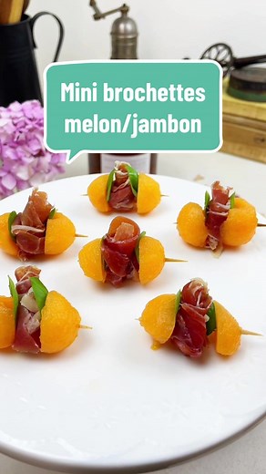 Mini brochettes melon et jambon : recette facile